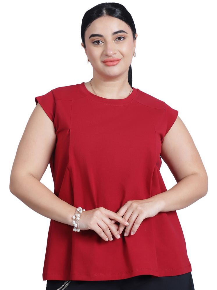     			Baawri Red Polyester Women's Regular Top ( Pack of 1 )