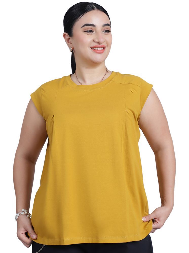     			Baawri Yellow Polyester Women's Regular Top ( Pack of 1 )