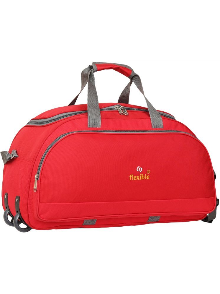     			Flexible 60 Ltrs Red Polyester Duffle Trolley