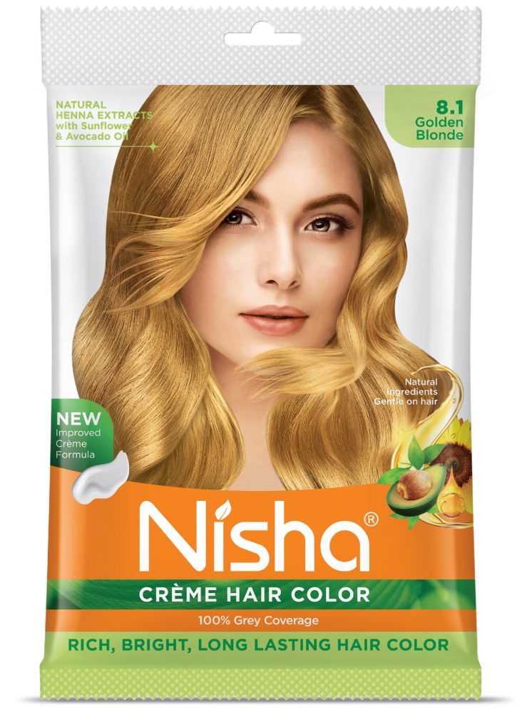     			Nisha Cruelty Free Permanent Hair Color 40 g Golden Blonde