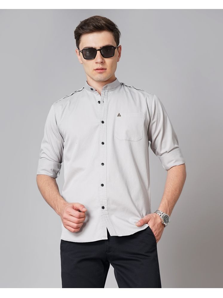     			Paul Street 100% Cotton Slim Fit Solids Full Sleeves Men's Casual Shirt - Grey ( Pack of 1 )