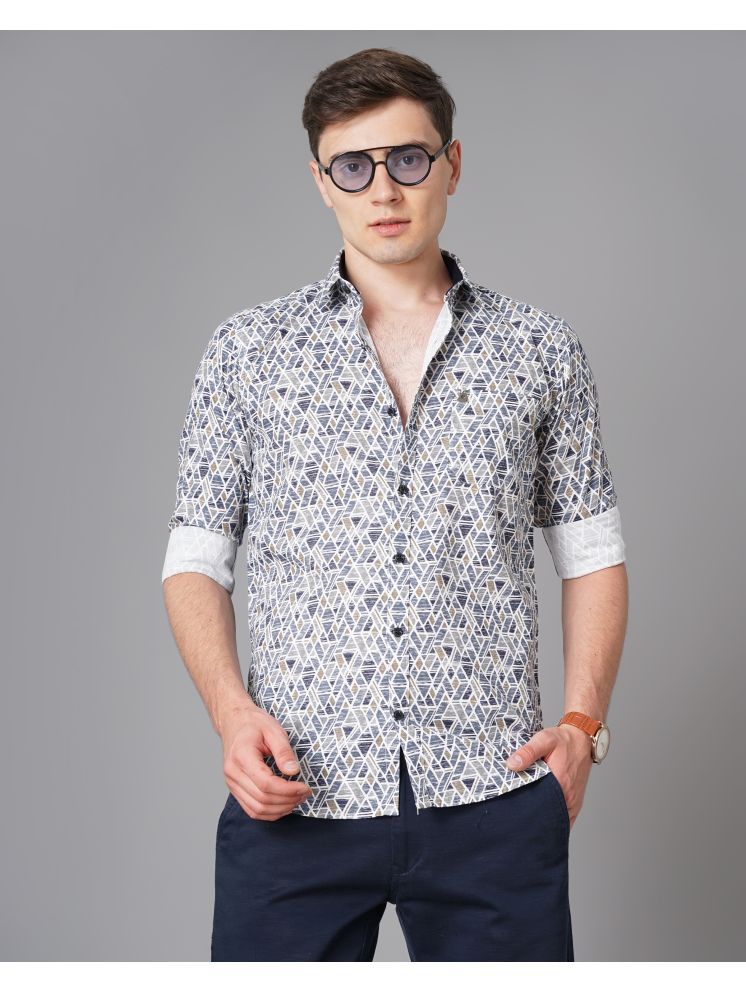     			Paul Street 100% Cotton Slim Fit Printed Full Sleeves Men's Casual Shirt - Blue ( Pack of 1 )