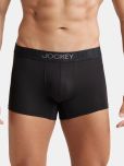 Jockey IC32 Men Supima Cotton Elastane Stretch Solid Trunk with Ultrasoft Waistband - Black