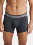 Jockey US60 Men Super Combed Cotton Elastane Solid Trunk - Black Melange