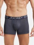 Jockey MM05 Men Microfiber Mesh Elastane Performance Trunk with StayDry Technology - True Navy