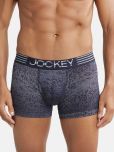 Jockey MM08 Men Microfiber Mesh Elastane Printed Performance Trunk - True Navy