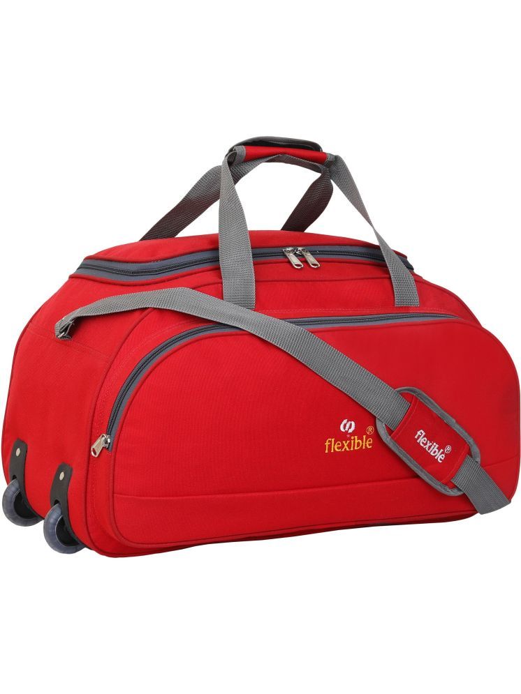     			Flexible 60 Ltrs Red Polyester Duffle Trolley