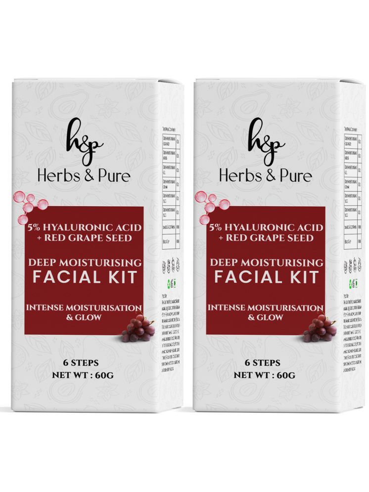     			Herbs and Pure Facial Kit 1 Time Use Facial Kit For All Skin Type Wine 2 ( Pack of 2 )