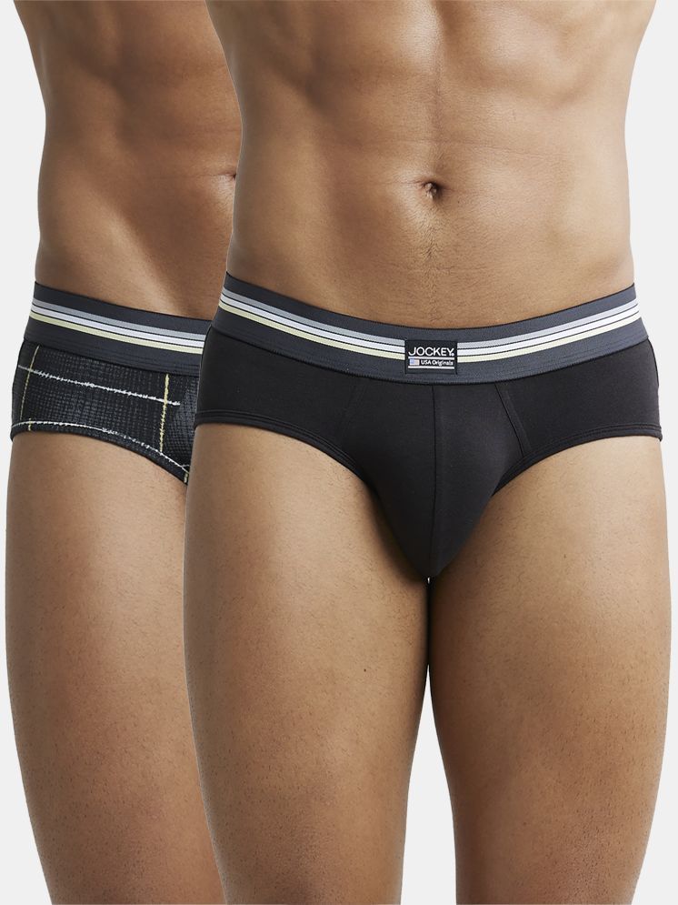     			Pack of 2 Jockey Black UI20 Cotton Men's Briefs