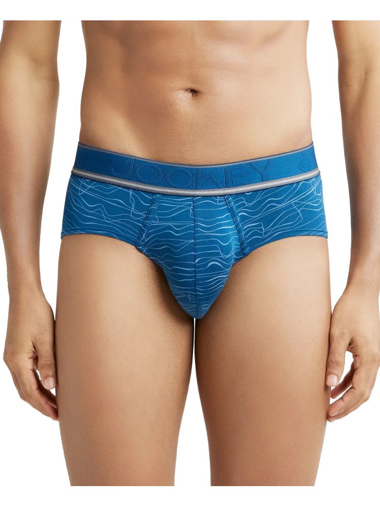     			Jockey HG29 Men Tencel Micro Modal Elastane Stretch Printed Brief - Poseidon