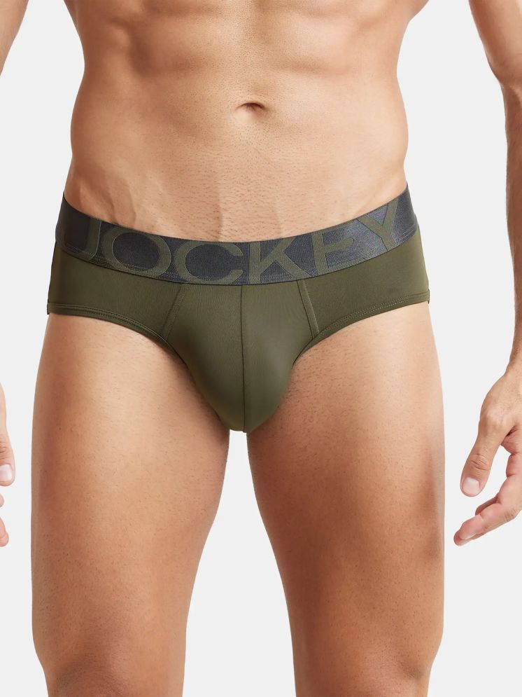     			Jockey IC27 Men Tactel Microfiber Elastane Solid Brief with Moisture Move Properties - Forest Night