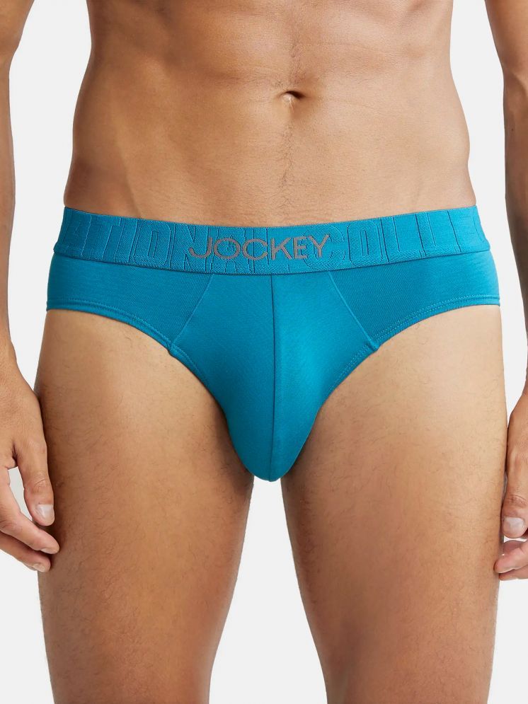     			Jockey IC31 Men Supima Cotton Elastane Stretch Solid Brief with Ultrasoft Waistband - Ocean Depth