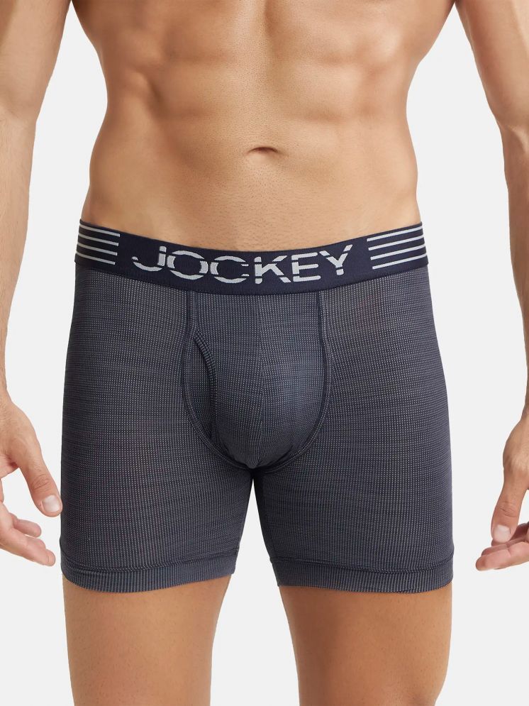     			Jockey MM06 Men Microfiber Mesh Elastane Performance Boxer Brief with StayDry Technology - True Navy