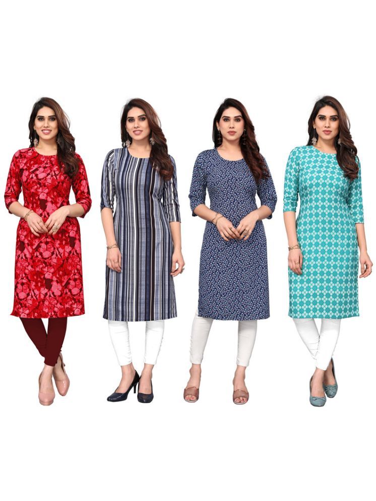     			KETAKI FASHION Crepe Printed Straight Women's Kurti - Multicolor2 ( Pack of 4 )