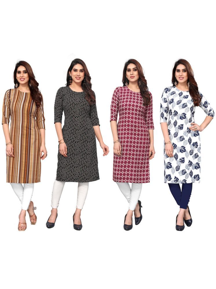     			KETAKI FASHION Crepe Printed Straight Women's Kurti - Multicolor1 ( Pack of 4 )