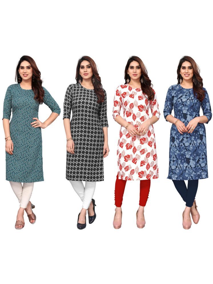     			KETAKI FASHION Crepe Printed Straight Women's Kurti - Multicolor8 ( Pack of 4 )