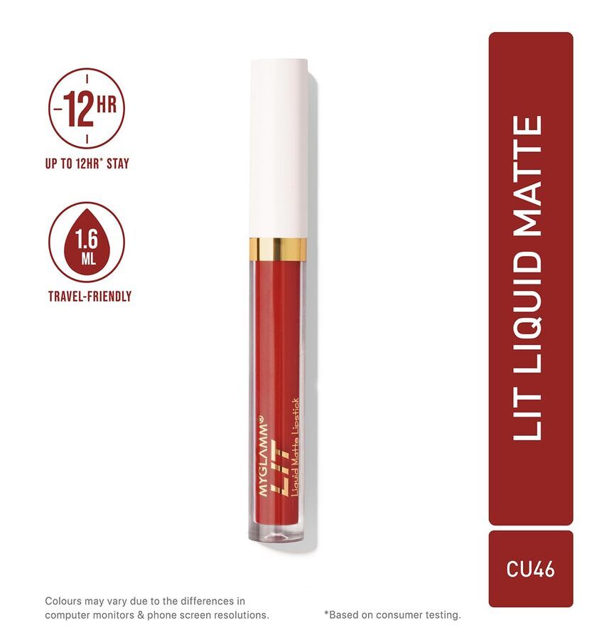     			MYGLAMM Blood Red Matte Lipstick 13.1