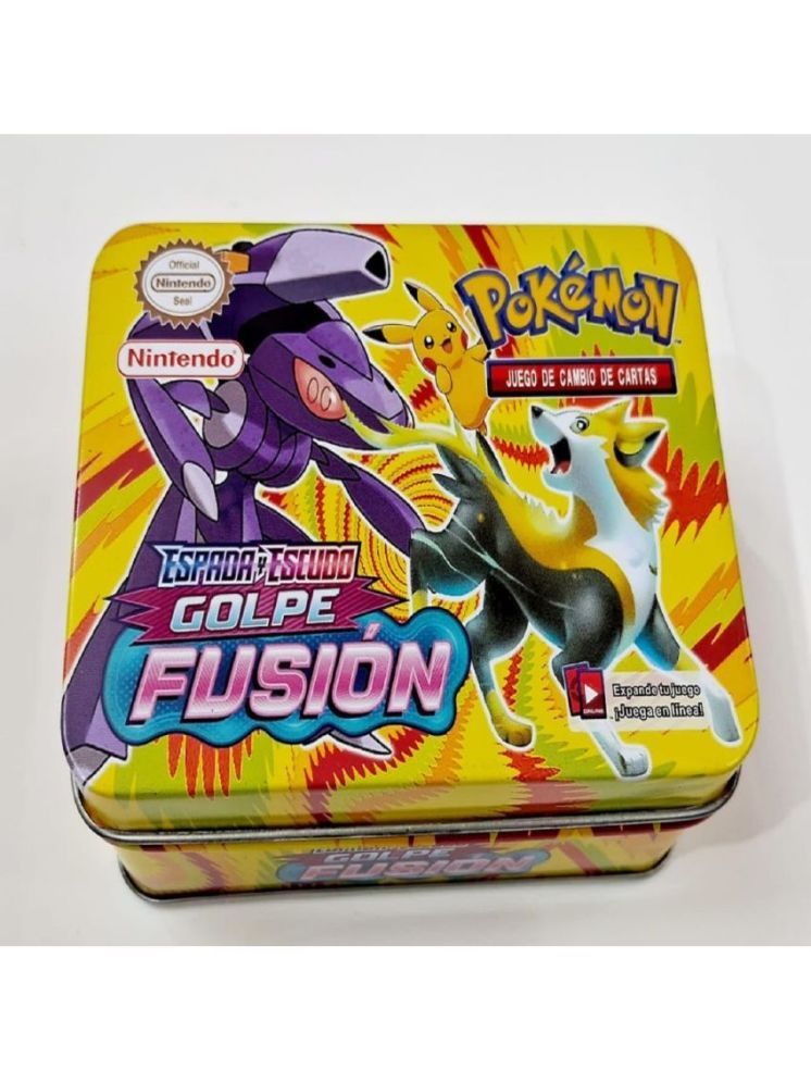     			PANSHUB Mini Poke-Moon GOLPE FUSION STRIKE Totally Surprising Card in Attractive Metal Tin Box