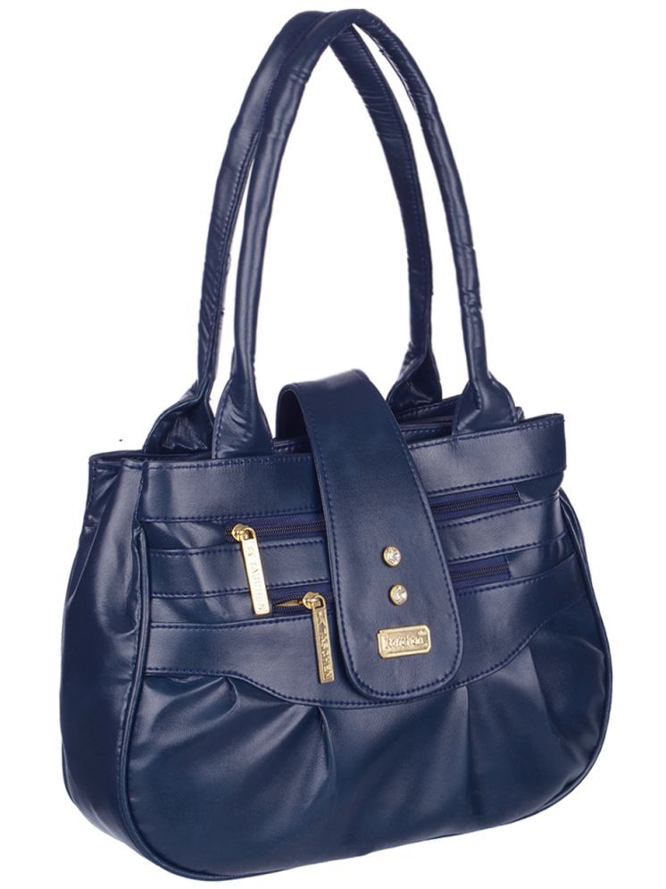     			Taschen Blue PU Shoulder Bag