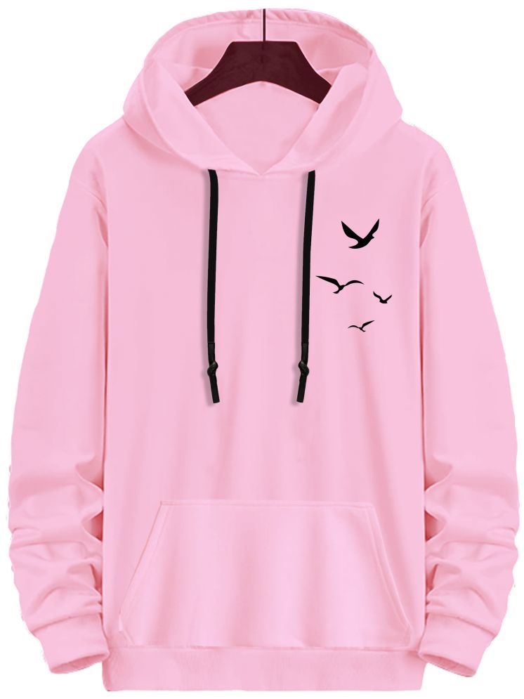     			fashion and youth Cotton Blend Hooded Men's Sweatshirt - Pink ( Pack of 1 )