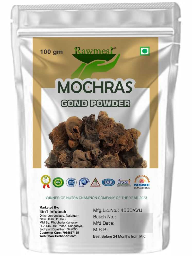     			rawmest Natural Mochras Gond, Bone Health Raw Herb 100 gm Pack Of 1