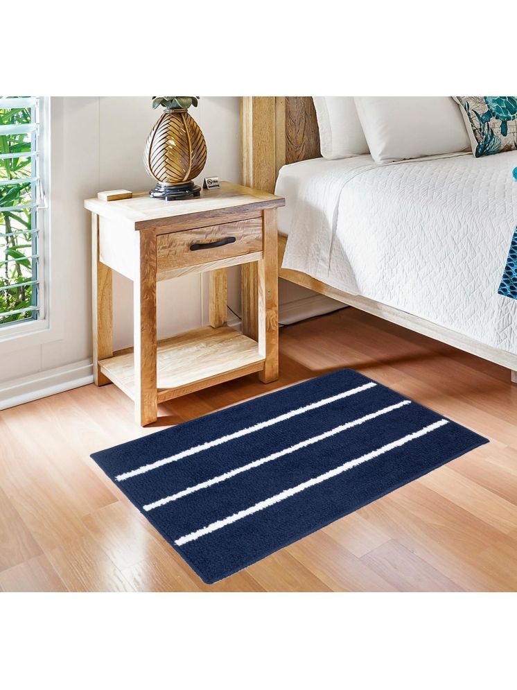     			ADIRNY - Anti-skid Polycotton Door Mat ( 59 X 39 cm ) Single - Blue