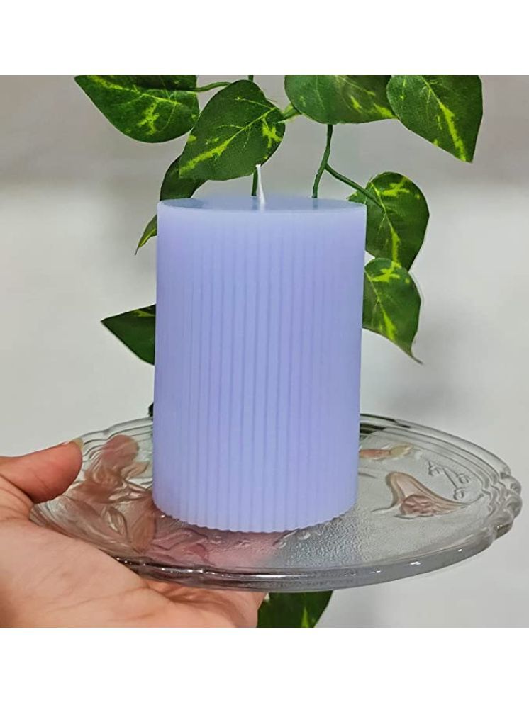     			Floish Purple Ocean Breeze Pillar Candle 10 cm ( Pack of 1 )