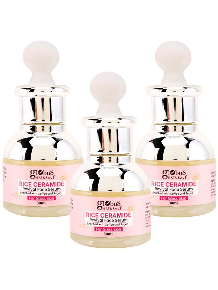     			Globus Naturals Rice Ceramide Revival Face Serum, For Korean Glass Skin, 30 ml (Pack of 3)