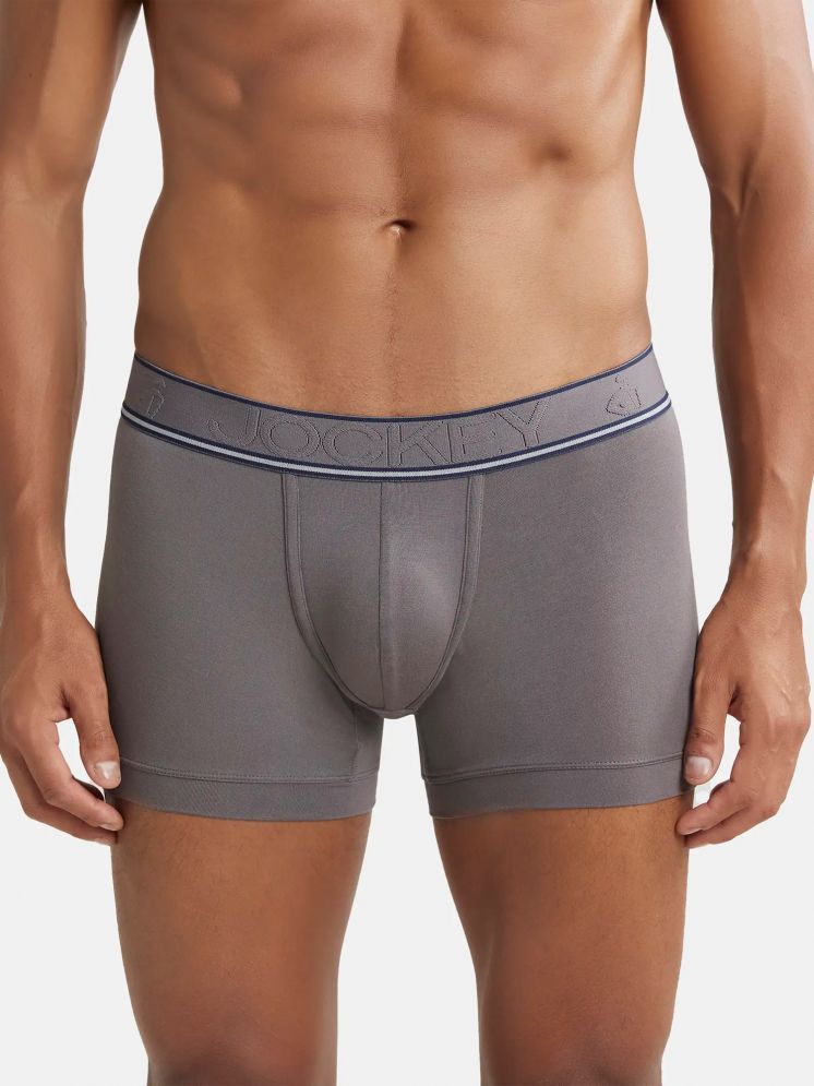     			Jockey HG16 Men Tencel Micro Modal Elastane Stretch Solid Trunk - Gunmetal