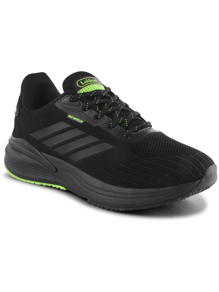     			Lakhani Aashirwad E-1301-Black-P.Grn Green Men's Sports Running Shoes