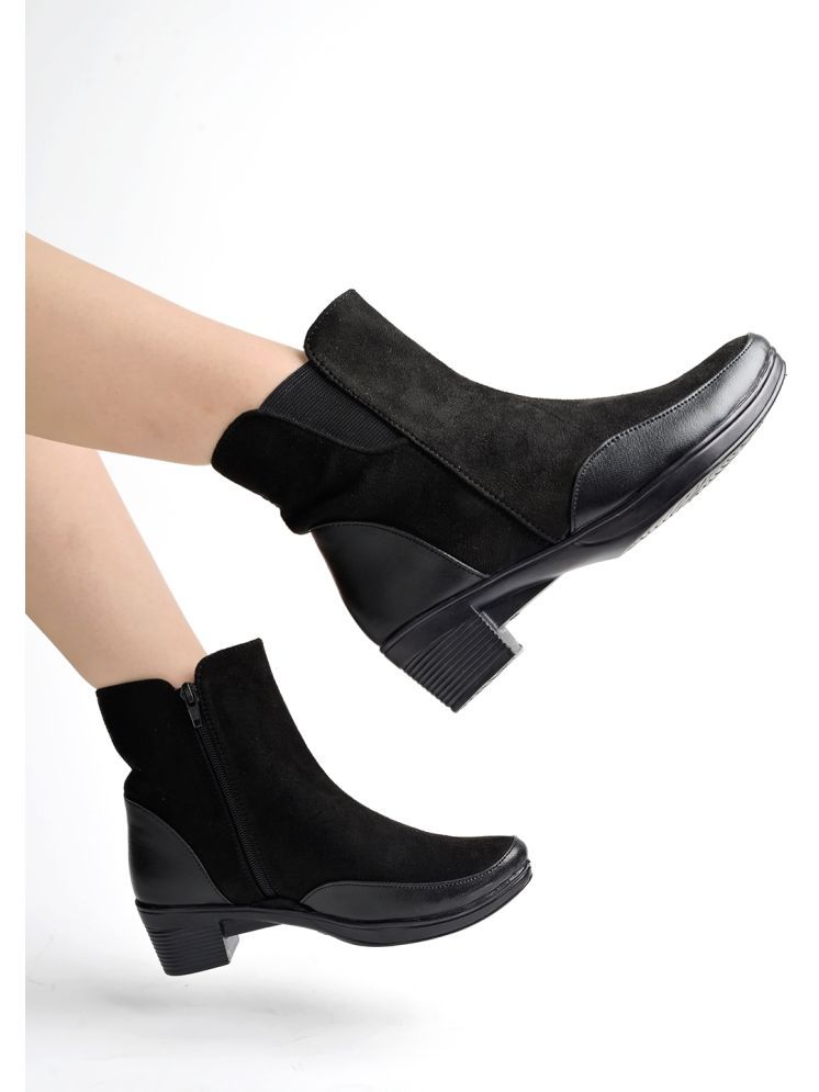     			Stylestry Black Women's Ankle Length Boots