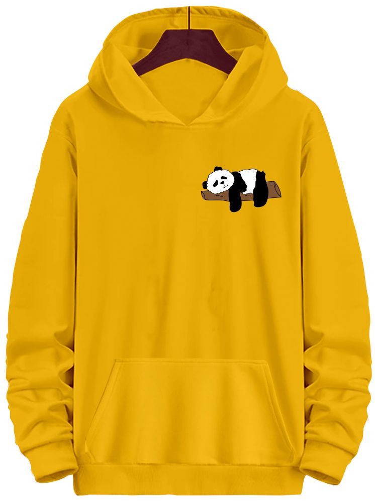     			fashion and youth Cotton Blend Hooded Men's Sweatshirt - Yellow ( Pack of 1 )