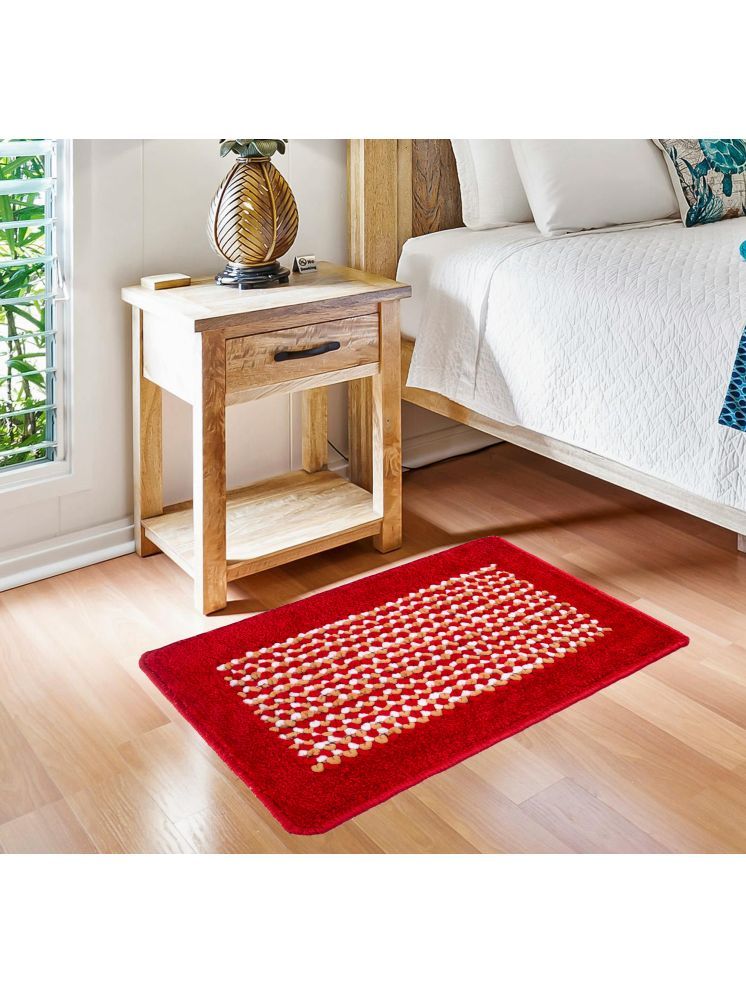     			ADIRNY - Regular Polycotton Door Mat ( 60 X 40 cm ) Single - Red