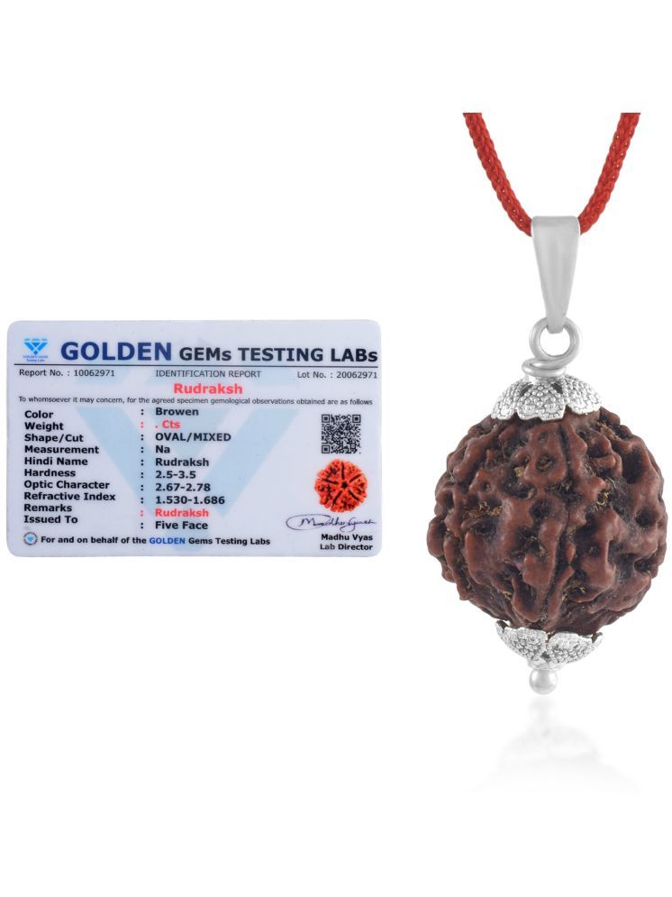     			ADMIER 5 Mukhi Rudraksha Pendant With Thread ( Pack of 1 )