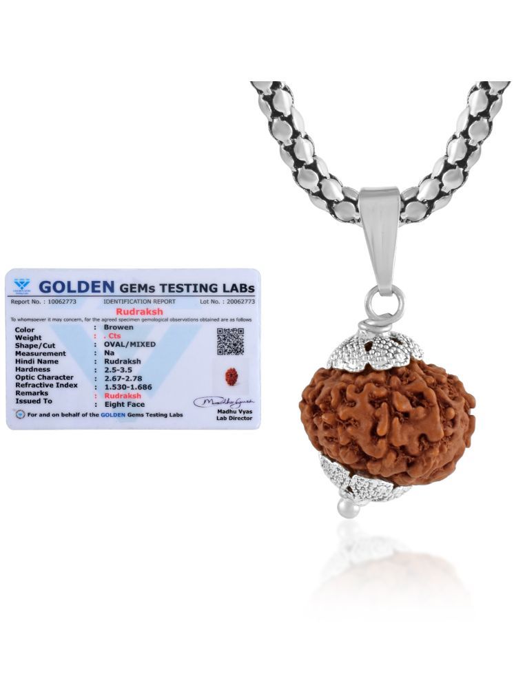     			ADMIER 8 Mukhi Rudraksha Pendant With Chain ( Pack of 1 )