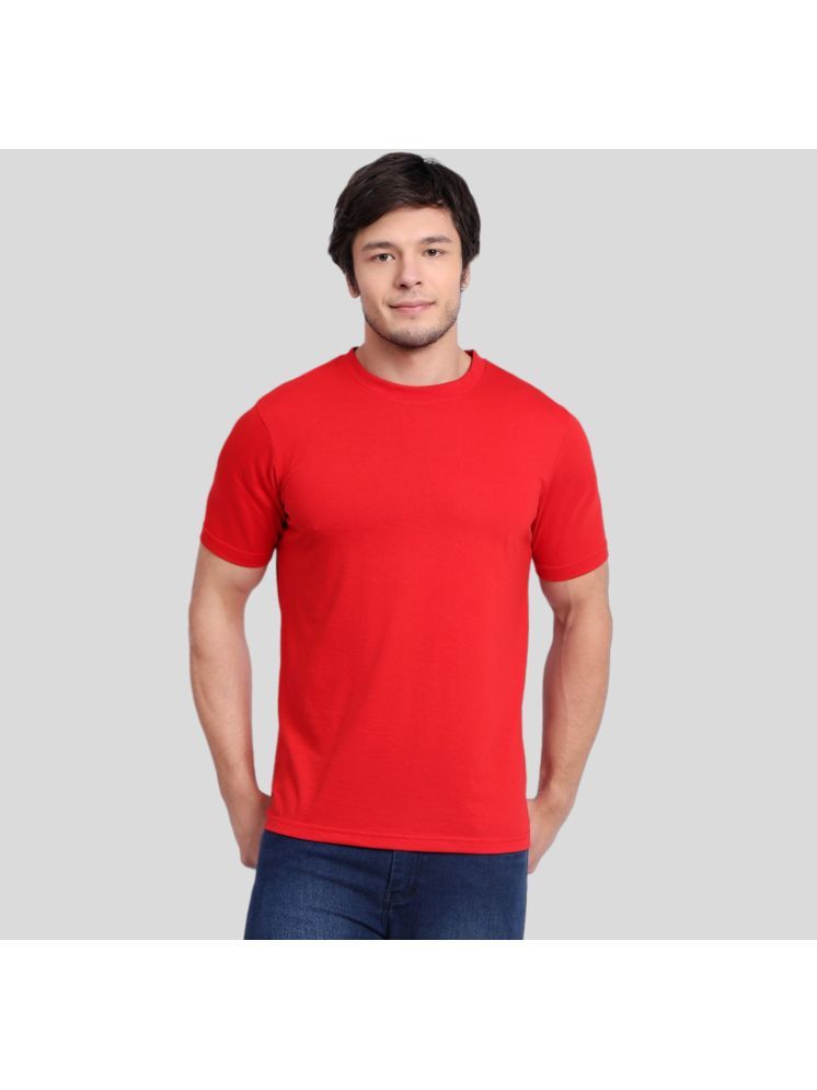     			Betrost Cotton Regular Fit Solid Half Sleeves Men's Round T-Shirt - Red ( Pack of 1 )