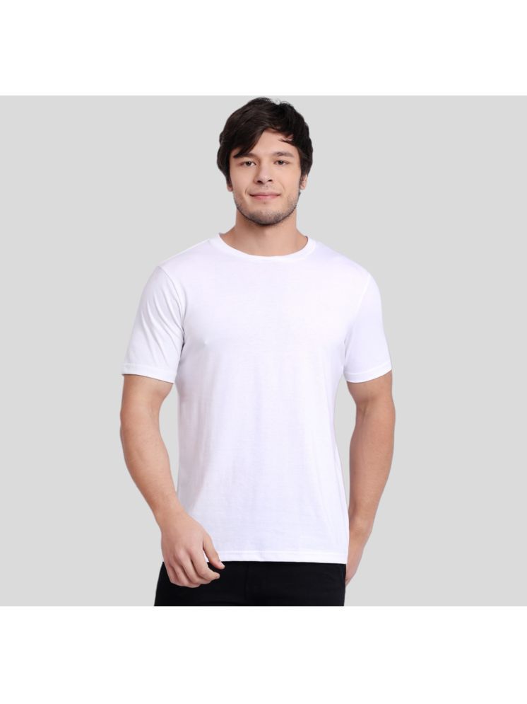     			Betrost Cotton Regular Fit Solid Half Sleeves Men's Round T-Shirt - White ( Pack of 1 )