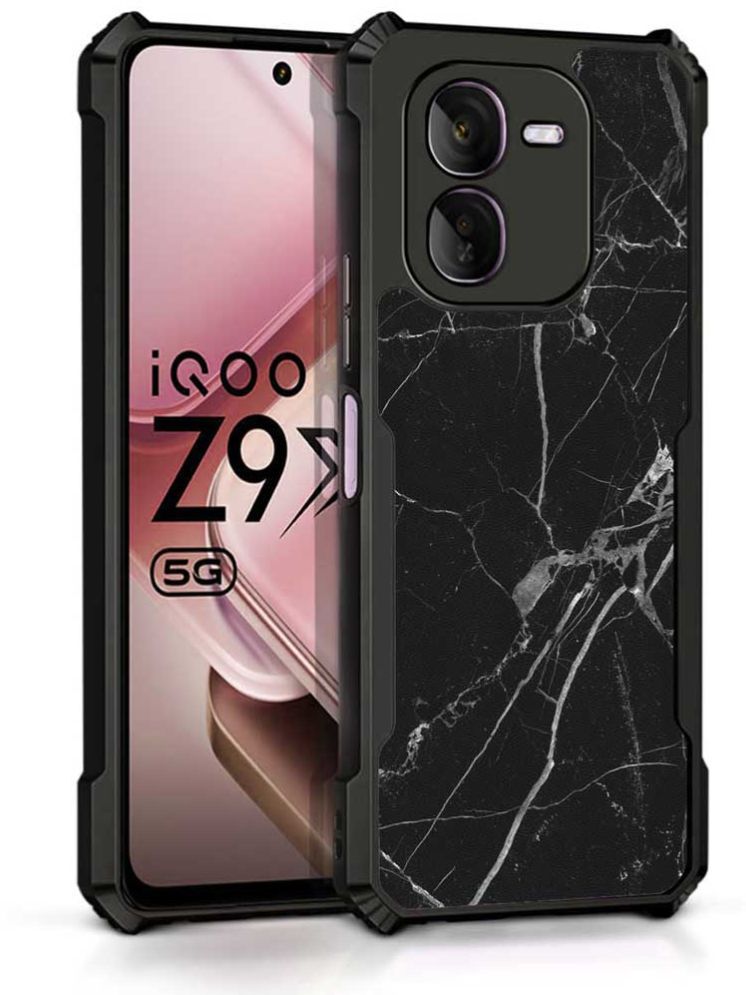     			COBERTA Black Printed Back Cover Polycarbonate Compatible For iQOO Z9x 5G ( Pack of 1 )