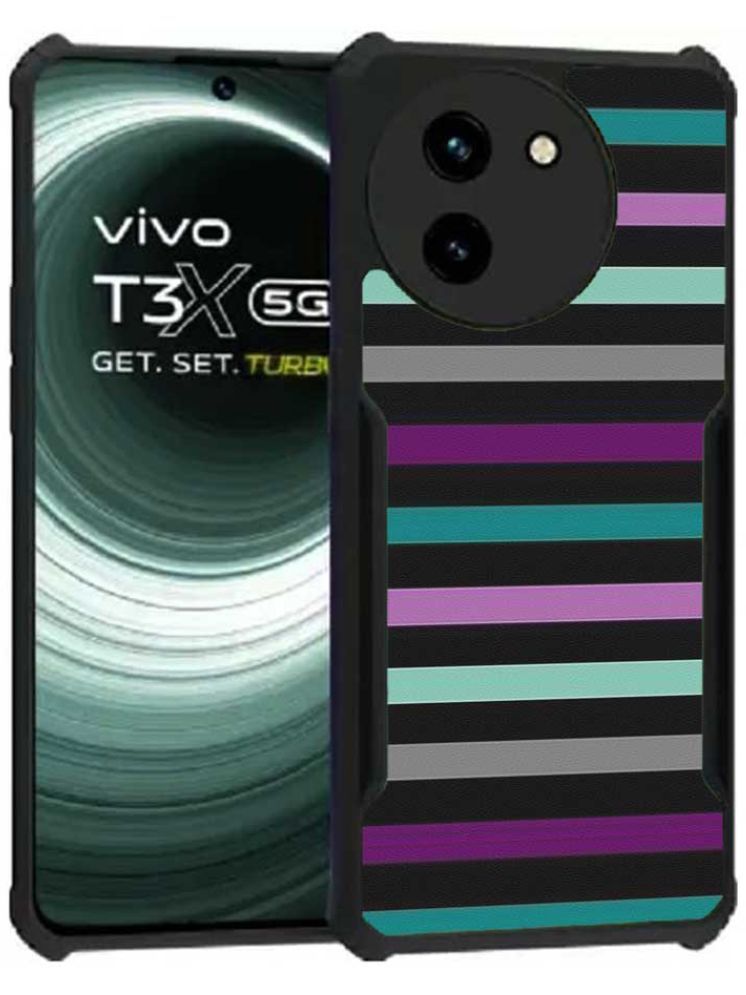     			COBERTA Multicolor Printed Back Cover Polycarbonate Compatible For Vivo T3x 5G ( Pack of 1 )