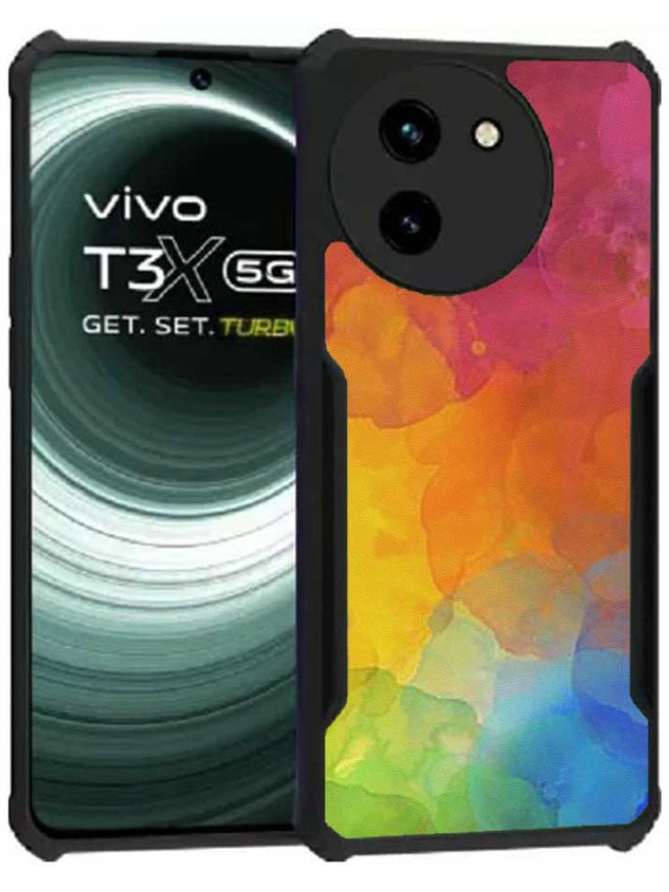     			COBERTA Multicolor Printed Back Cover Polycarbonate Compatible For Vivo T3x 5G ( Pack of 1 )