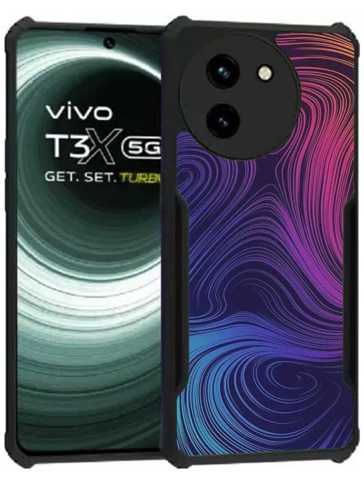     			COBERTA Multicolor Printed Back Cover Polycarbonate Compatible For Vivo T3x 5G ( Pack of 1 )