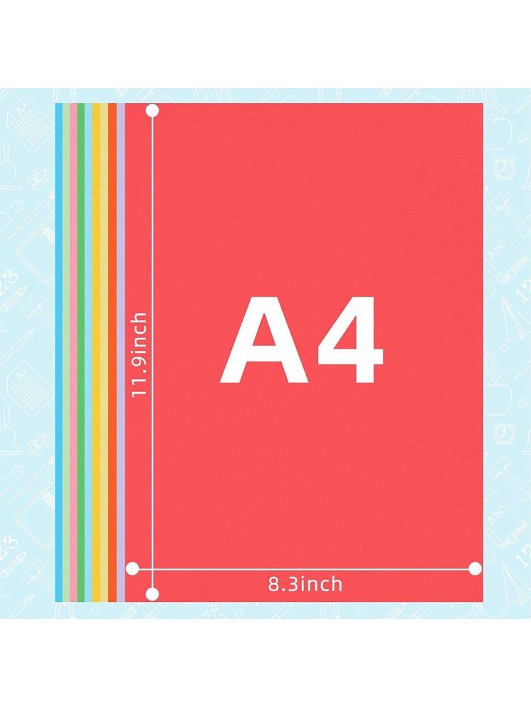     			Freedy A4 100 Coloured Sheets (10 Sheets each color) Copy Printing/Art and Craft Paper Double Sided ColouredOffice Stationery Children's Day Gift, Birthday Gift, Party Favors,christmas decor et