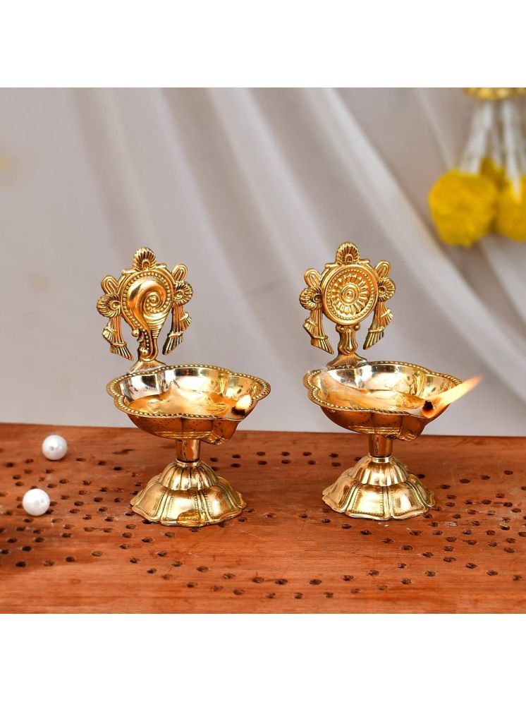     			Heaven Decor Brass Table Diya - Pack of 2