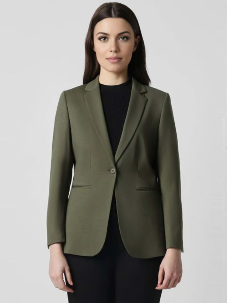     			plusperfaction - Cotton Blend Green Blazers