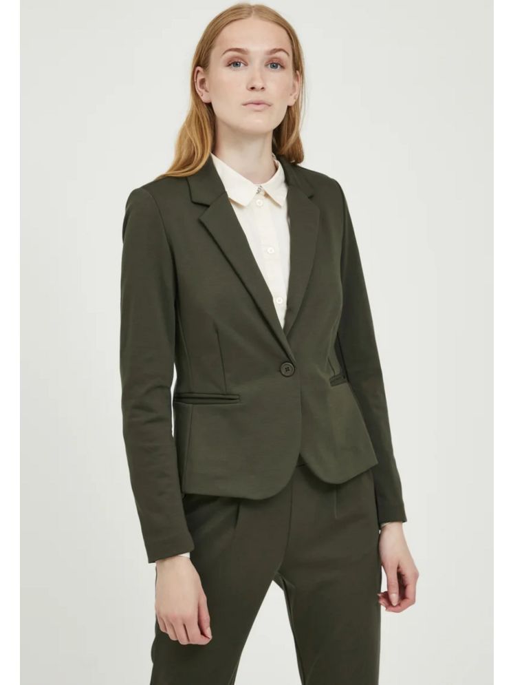     			plusperfaction - Cotton Blend Green Blazers