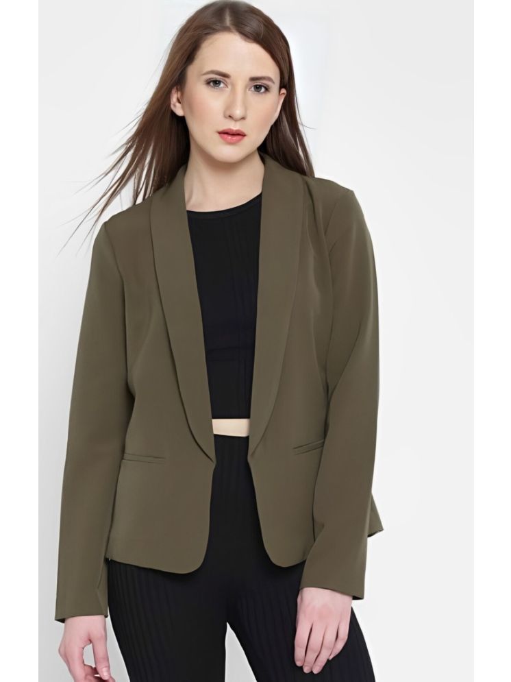     			plusperfaction - Cotton Blend Green Blazers