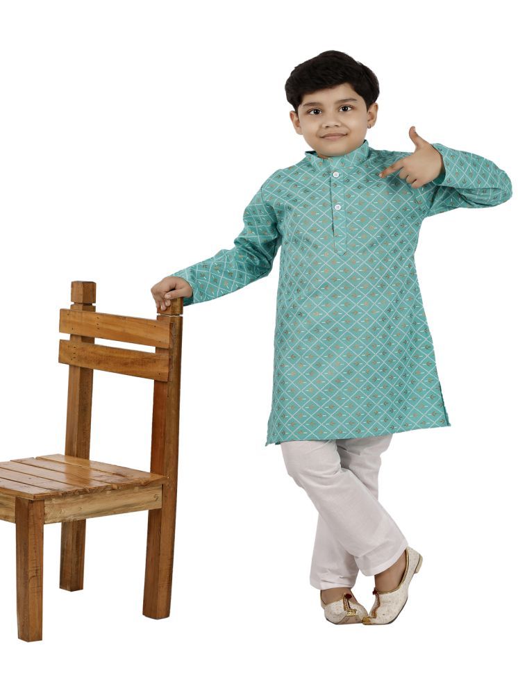     			s muktar garments Pack of 1 Boys Cotton Blend ( Green )