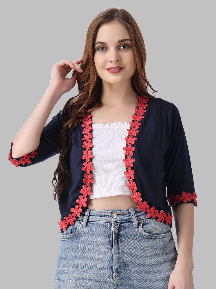     			Affair Cotton Women's Shrugs - Navy ( Single )