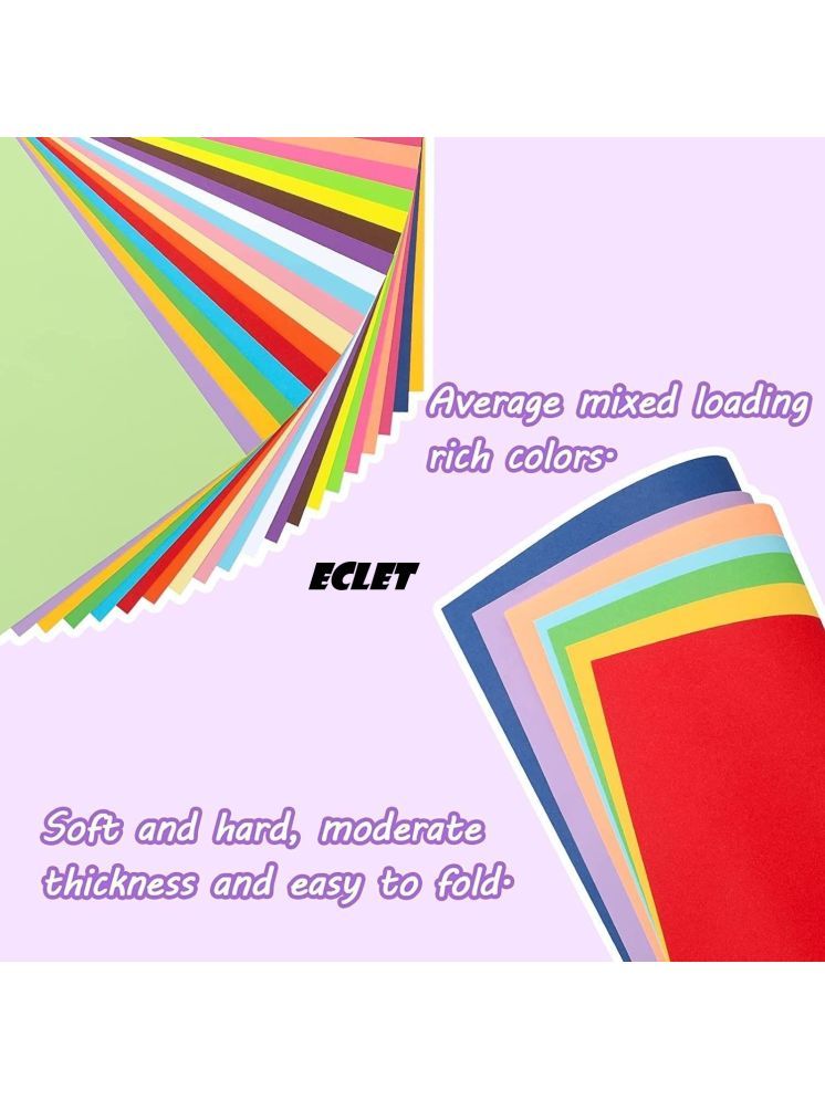     			ECLET A4 100 Coloured Sheets (10 Sheets each color)Copy Printing /Art and Craft Paper Double Sided Coloured Origami Folding DIY Craft Smooth Finish use in Home, School, Office Stationery Children's Day Gift, Birthday Gift, Party Favors,christmas decor etc