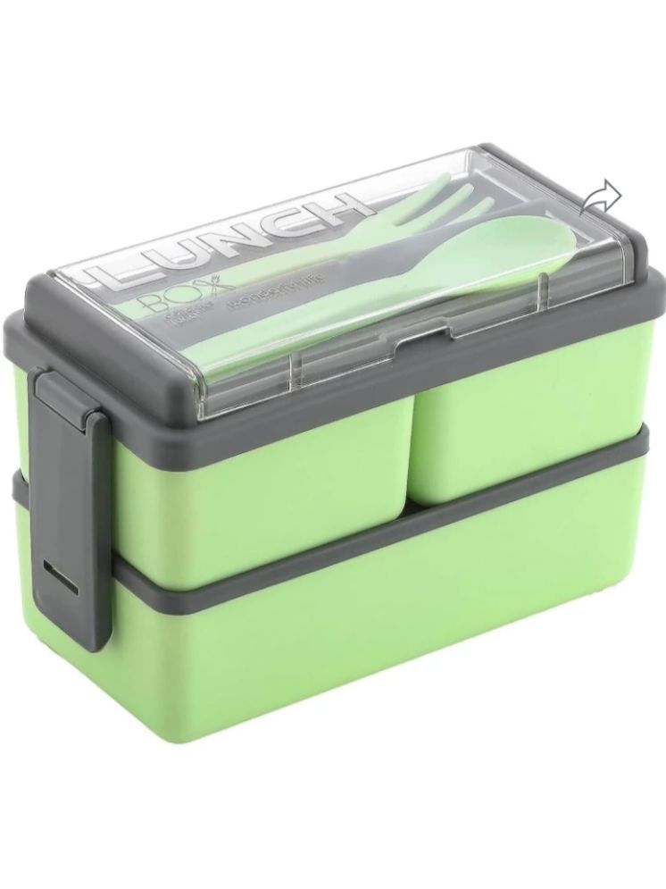     			Fitgo DOUBLE DEKCER LUNCH BOX 01 Plastic Lunch Box 3 - Container ( Pack of 1 )